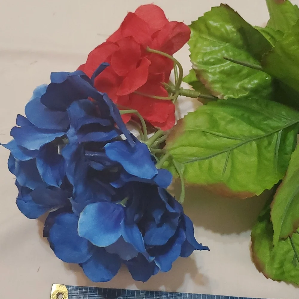 5 Faux Bouquets Red/Blue/White